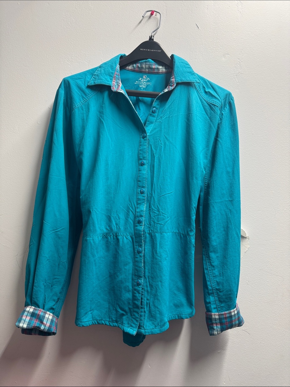 Kuhl Long Sleeve Button Up Shirt Blue Womens